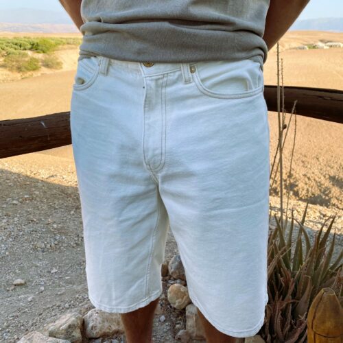 Short en Jean blanc