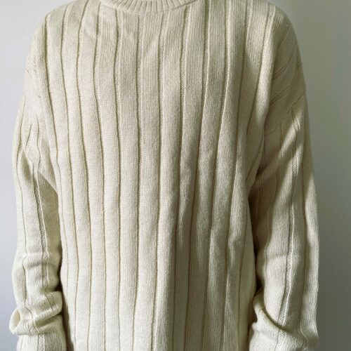 Pull en maille fine crème