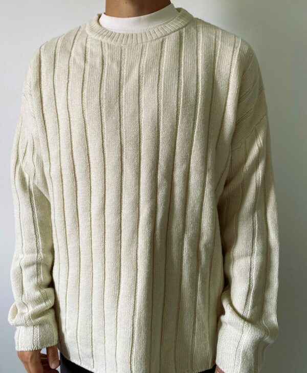 Pull en maille fine crème